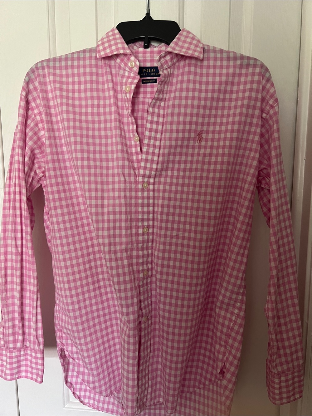 Ralph Lauren Pink Gingham Button-Down Shirt - Picture 4 of 4